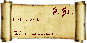 Hidi Zsolt névjegykártya
